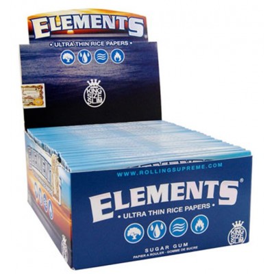 ELEMENTS ULTRA KING SIZE SLIM CIGARETTE ROLLING PAPERS 50CT/PACK